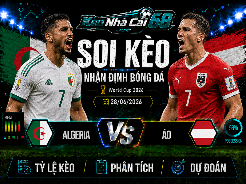 Đội hình dự kiến trước trận Algeria vs Áo