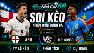 Đội hình dự kiến trước trận Anh vs D.R. Congo