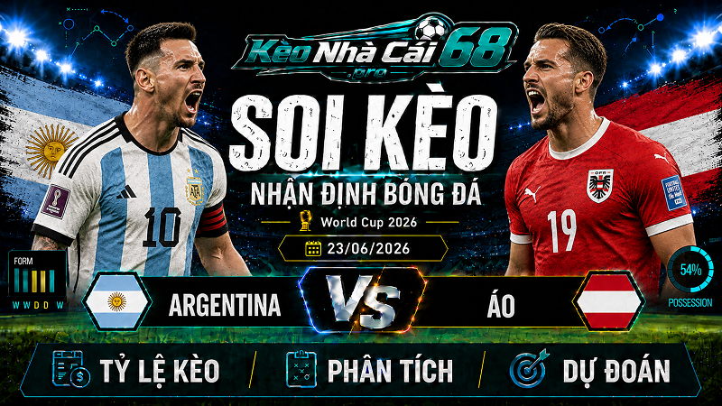 Đội hình dự kiến trước trận Argentina vs Áo
