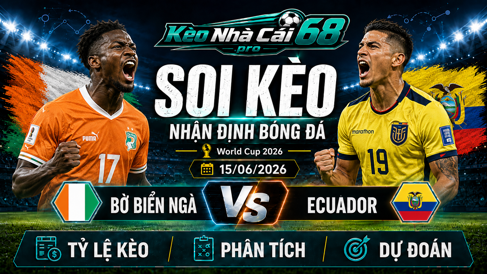 Đội hình dự kiến trước trận Bờ Biển Ngà vs Ecuador