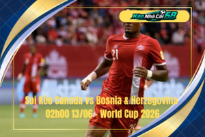 Đội hình dự kiến trước trận Canada vs Bosnia & Herzegovina