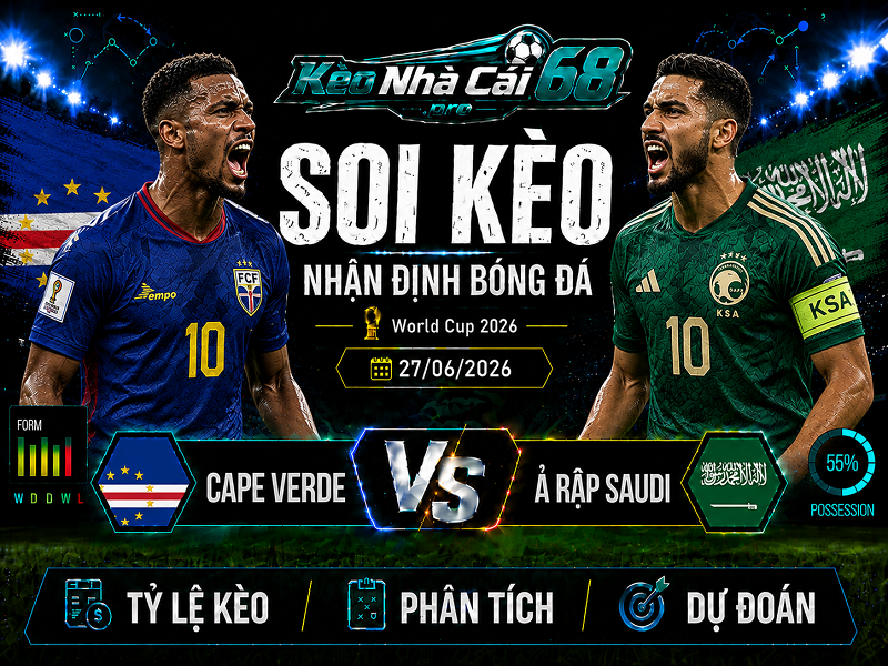 Đội hình dự kiến trước trận Cape Verde vs Ả Rập Saudi