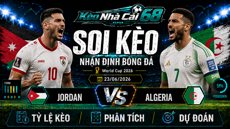 Đội hình dự kiến trước trận Jordan vs Algeria