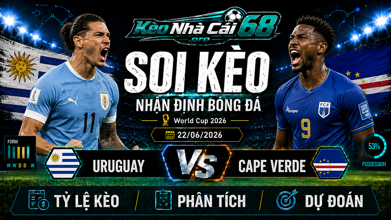Đội hình dự kiến trước trận Uruguay vs Cape Verde